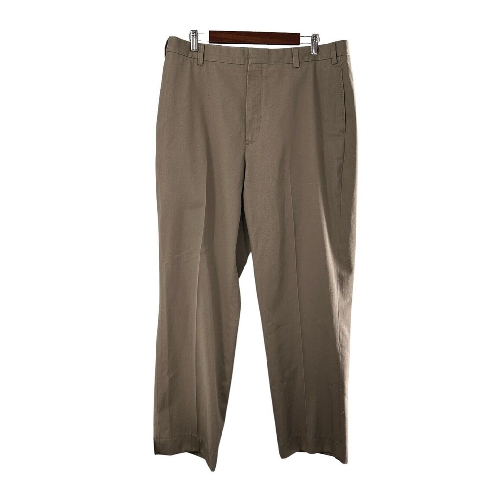 LL Bean Men's Pants Classic Fit Chino Khaki Tan‎ Size 36x30 Cotton Office Dress